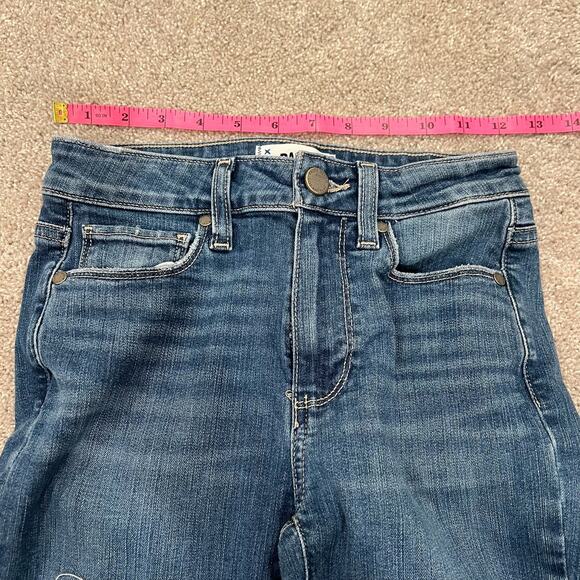 Paige Women's Hoxton Ankle Skinny Jean Light Wash Distressed Hem Size 24 - Picture 4 of 11